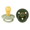 BIBS Colour cumliky z prirodneho kaucuku 2ks Sage Hunter Green velkost 3