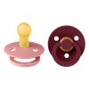 BIBS Colour okruhle cumliky z prirodneho kaucuku 2ks velkost 1 DustyPink Elderberry 110433 5713795252688