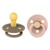 BIBS Colour cumliky z prirodneho kaucuku 2ks Dark Oak Blush velkost 1 (1)