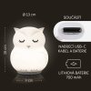 ZOPA Owl Lampička silikon s hudbou vel. L