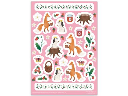 Samolepky A5 Na jahodách