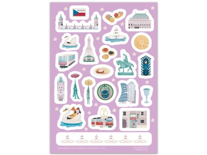 Samolepky A5 Brusinka a Eliška - Praha