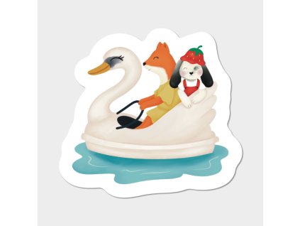 Brusinka a Eliška na šlapadle na Vltavě