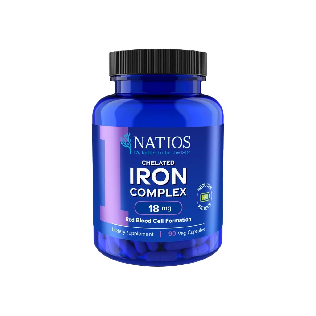 Iron Chelated Complex, Železo bisglycinát, 18 mg - 90 veganských kapslí