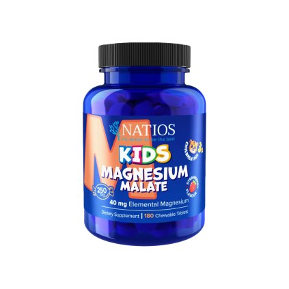 Magnesium Malate KIds - 250 mg, 180 jahodových cucacích tabletek