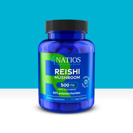 Reishi Extract, 500 mg, 40% polysaccharides, 90 veganských kapslí