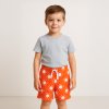 Chlapecké oranžové kraťasy se sluníčky