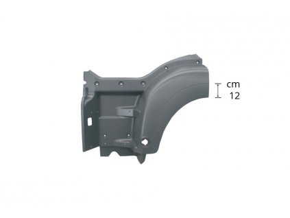 Trittstufe groß MAN, TGA, TGS, grau, linke Seite