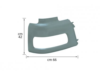 Scheinwerferplastik DAF CF, grau, rechte Seite