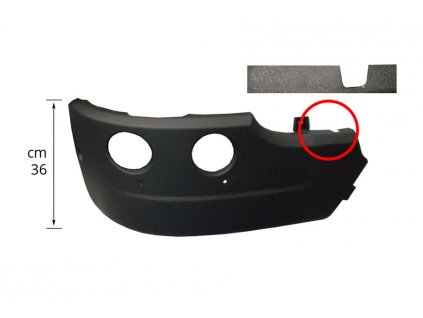 Stoßstangenecke SCANIA R 2010, niedrig, Höhe 36cm, rechte Seite