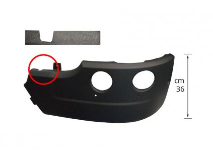 Stoßstangenecke SCANIA R 2010, niedrig, Höhe 36cm, linke Seite