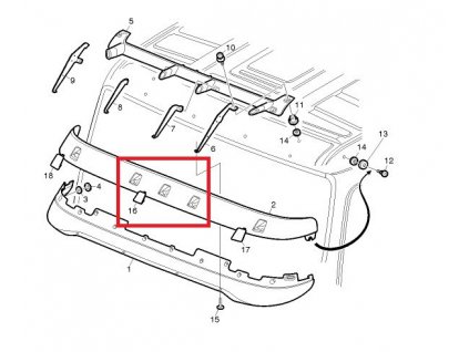 Sonnenblendenabdeckung Volvo FH Mitte