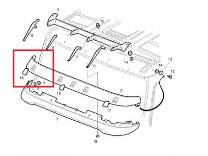 Volvo FH Sonnenblendenabdeckung, rechts
