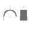 Kotflügel 1140x570x650 Radius 570 mit Matte