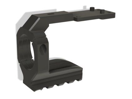 Red dot mount with rail