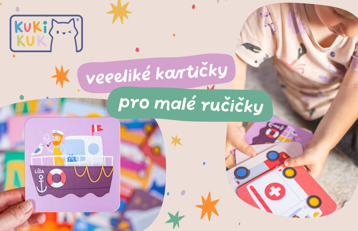 veeeliké kartičky pro malé ručičky