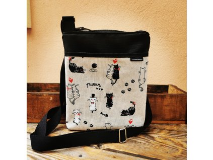 Crossbody - mačky na režnej