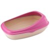 beco pets pink eco friendly bamboo cat litter tray