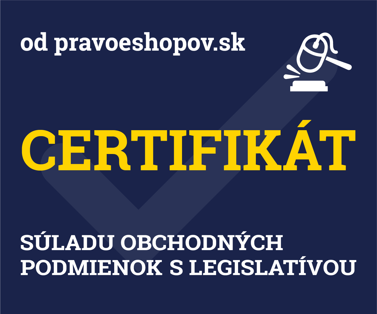 Právo eshopov certifikát