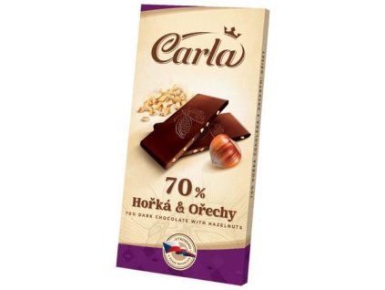 Carla čokoláda hořká lískový ořech 80g