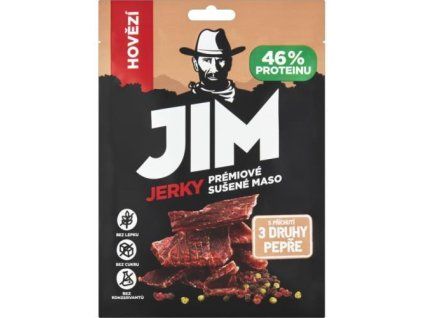 Jim jerky hovězí 3 pepře 23g