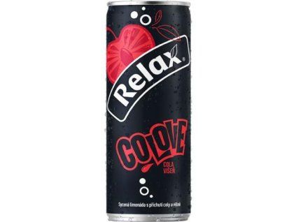 Relax limonáda cola višeň 0,33L plech