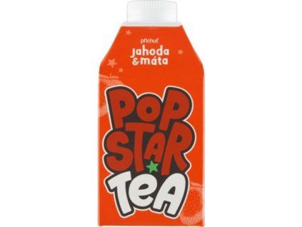 Popstar Tea ledový čaj jahoda máta 0,5L