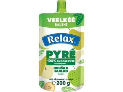 Relax pyré 100% hruška+jablko 200g