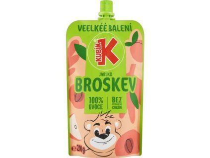 Kubík ovocná kaps broskev jablko 200g 100%