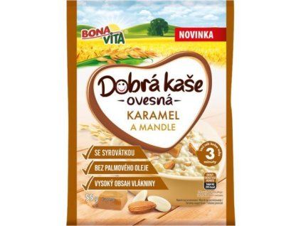 Bonavita dobrá kaše karamel, mandle 55g