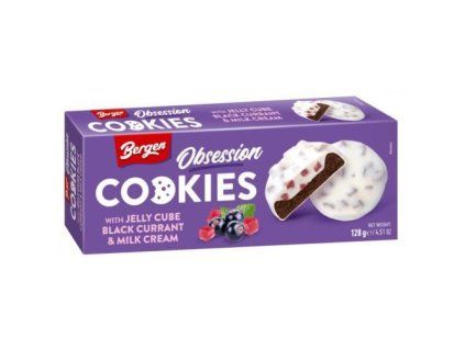 Bergen Obsession cookies jelly cube black currant&milk cream 128g
