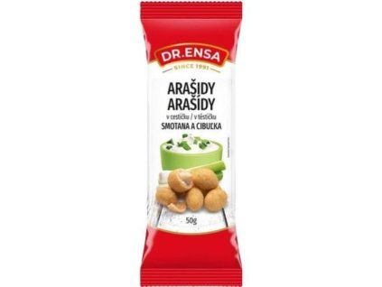 Dr.Ensa arašídy v těstíčku s příchutí smetany a cibulky 50g