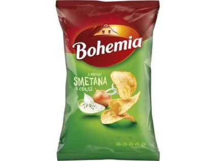 Bohemia chips s příchutí smetany a cibule 140g