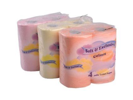 Soft&Exclusive toaletní papír 4ks 2V Barevný