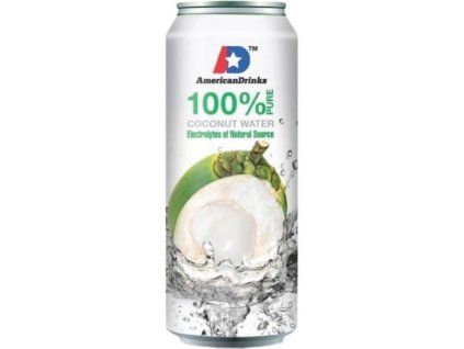 American drinks kokosová voda 100% pure 0,5L plech