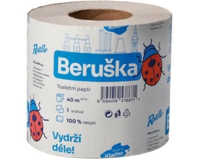 Beruška toaletní papír 1v 40m recykl 1ks