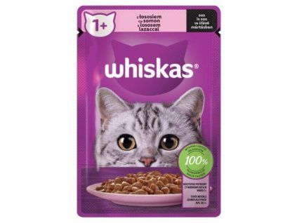 Whiskas kapsička s lososem ve šťávě 85g