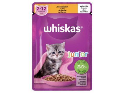 Whiskas kapsička junior s kuřecím v želé 85g