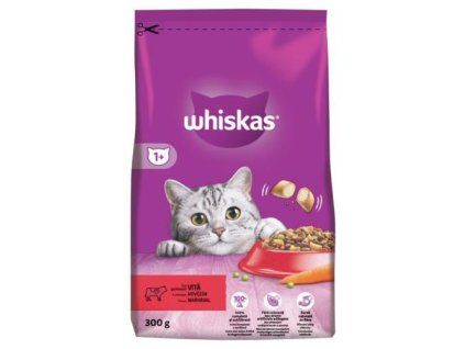 Whiskas granule s hovězím 300g