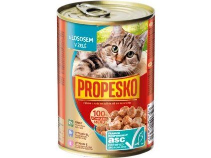 Propesko kousky asc losos v želé 415g