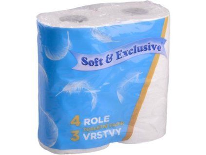 Soft&Exclusive toaletní papír 4ks 3V Bílý