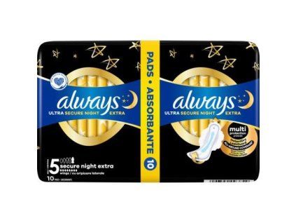 Always Ultra Duo vložky 10ks Secure Night Extra