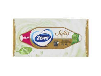 Zewa Softis kosmetické ubrousky 80ks 4V Natural Soft