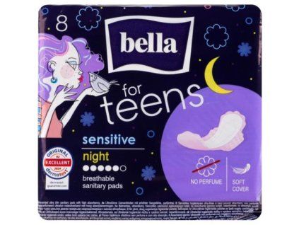 Bella Teens vložky 8ks Noční Sensitive