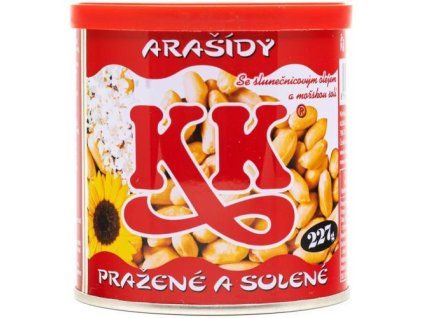 KK arašídy pražené solené 227g plech