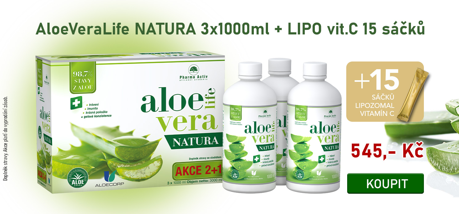 AloeVeraLife NATURA 3X1000ml + LIPO C 15sáčků