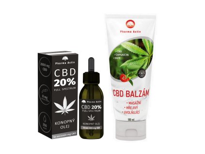 cbd konopný olej 20% + cbd gel