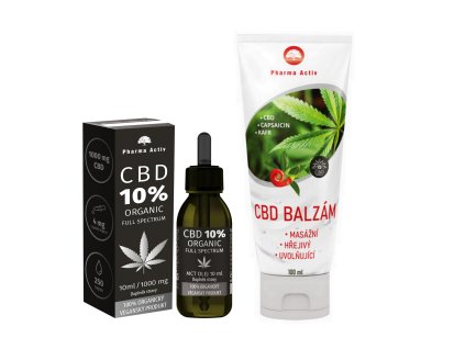 cbd konopný olej 10% organic + balzam