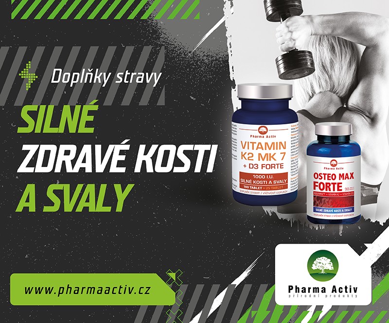 Silné, zdravé kosti a svaly - Vitamin K2 MK7 + D3 a OSTEO MAX - doplňky stravy