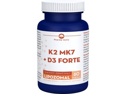 Lipozomal K2 MK7 + D3 FORTE 60 tob.